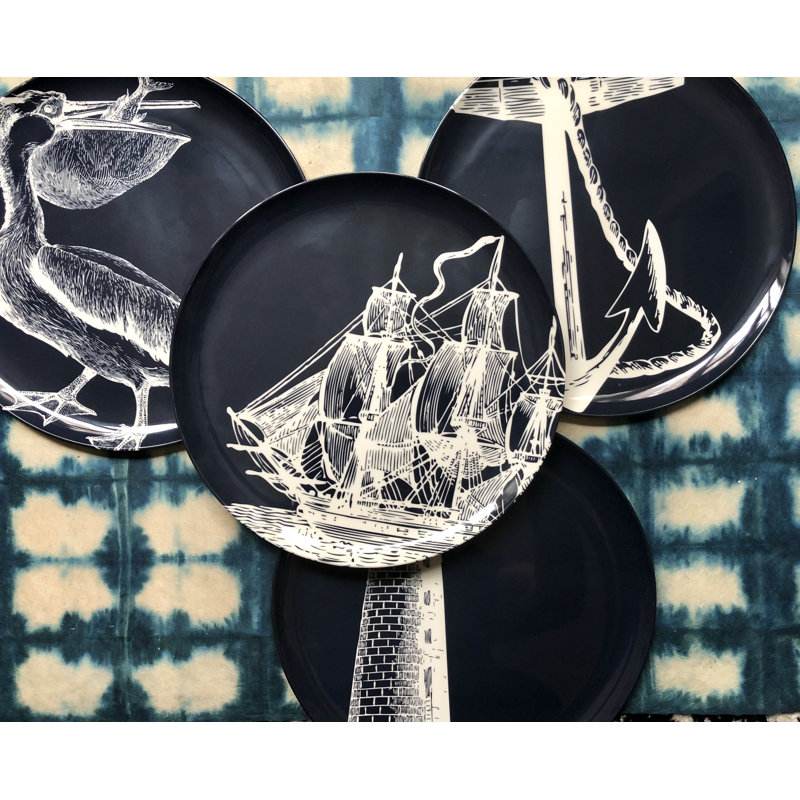 Scrimshaw Melamine Dinner Plate