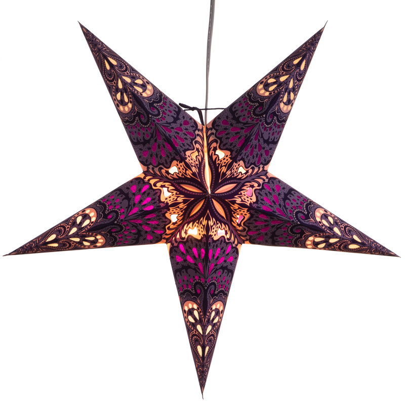 Étoile charmante en papier Charm, Mauve