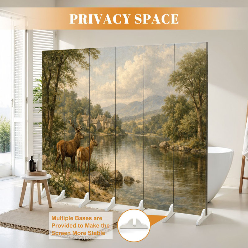 6 panneaux de paravent pliant paravent Royal Pastoral, 6, H 71 po x l 96 po x P 1 po