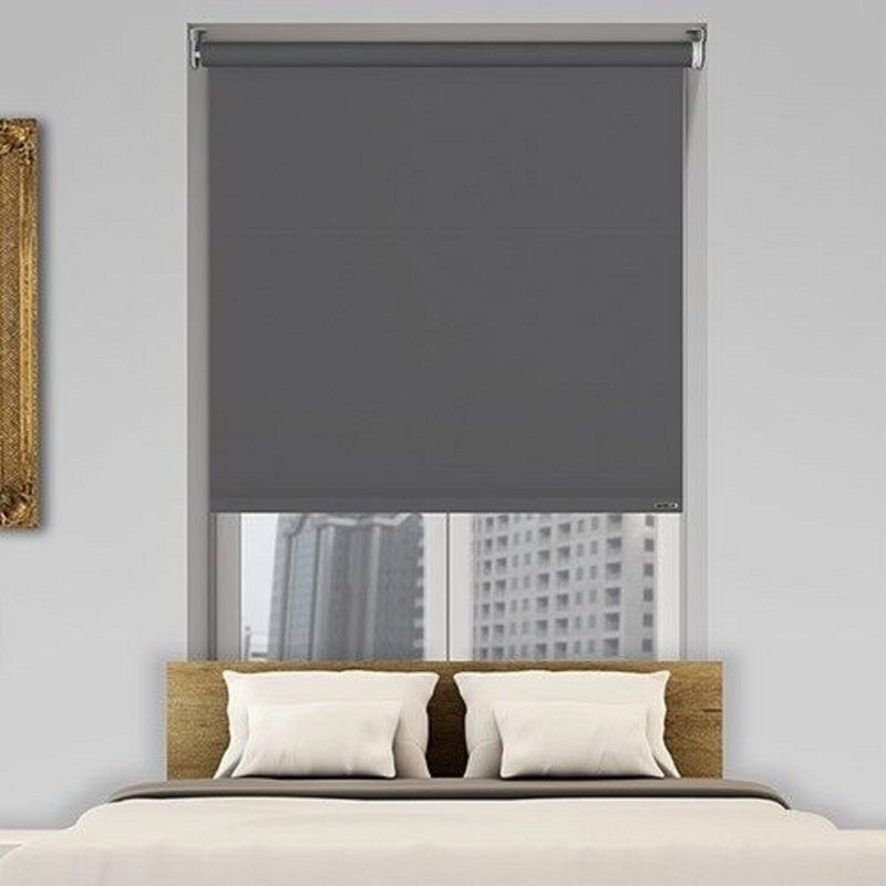 ndoor Blackout Roller Shade for Windows, Trimmable Custom Fit Window Blind with Light Blocking & Privacy, 165cm L x 90cm W
