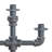 Brantley Metal Tabletop Candle Holder in Sandy Gray