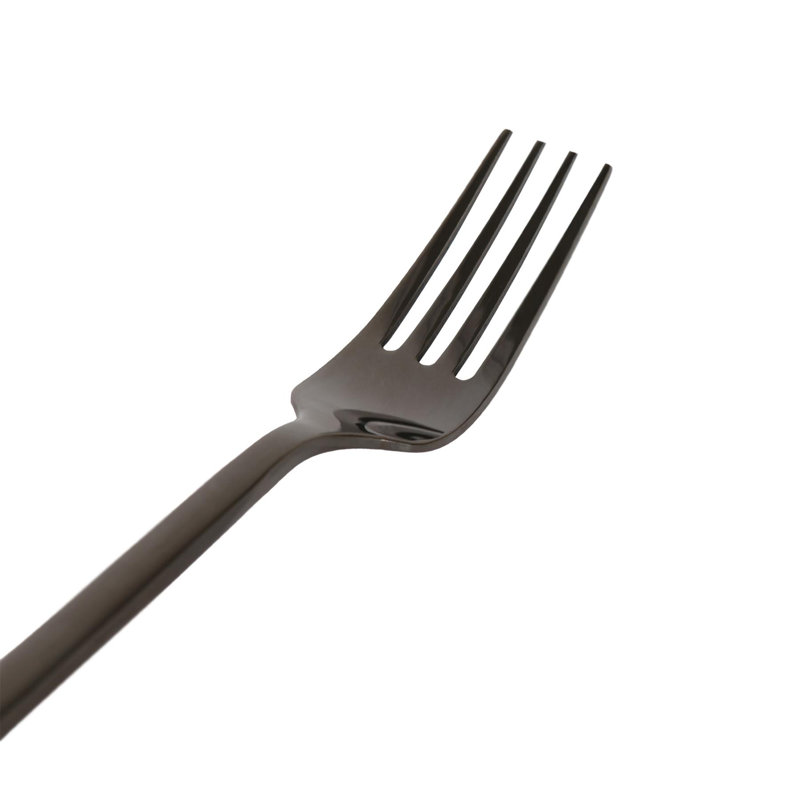 Argon Tableware - Stainless Steel Cake Forks - Set of 4, Black