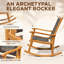 Chaise berçante d'extérieur en bois Arro