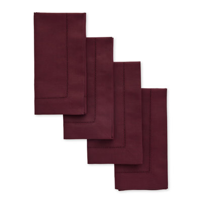 Cotton Linen Hemstitch Dinner Napkins