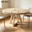 Table de salle à manger ronde extensible pour 4-6, pieds de table intermédiaires de 16 po-129674667