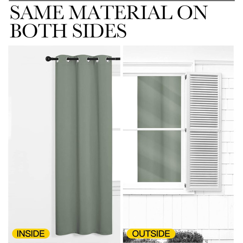 Blackout Curtain Panels For Bedroom, 2 Panels, W29 X L40 Inches, Thermal Insulated Grommet Top Blackout Draperies And Drapes For Kitchen Small Window