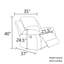 Fauteuil inclinable manuel moderne en similicuir de 35 po de largeur avec accoudoirs et dossier rembourrés végétalien - Gingembre-586146728