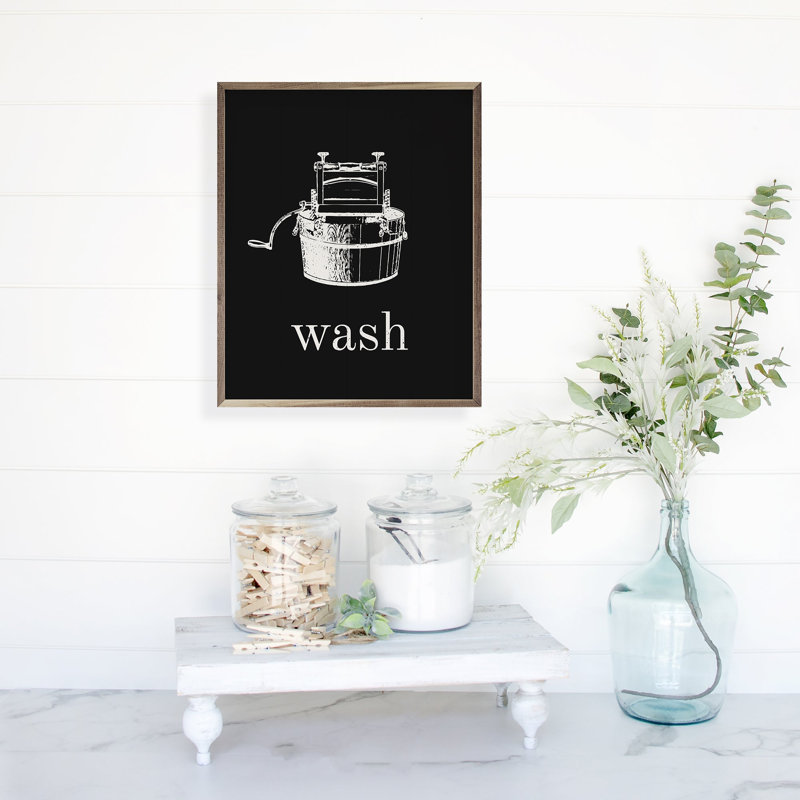 Wash With Icon Black, 20" H x 16" W