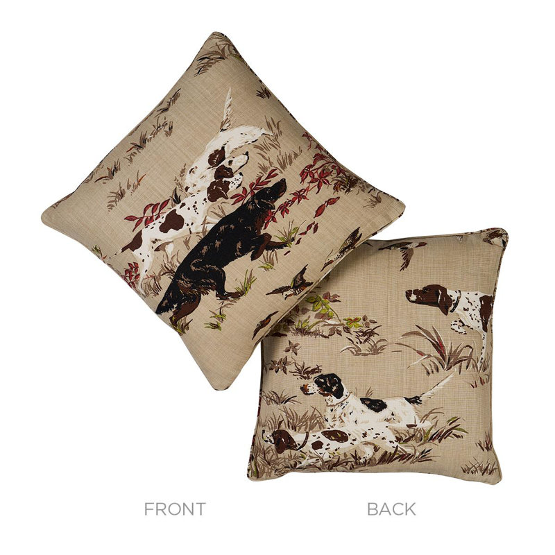 Linen Throw Square Pillow Cover & Insert, Tan
