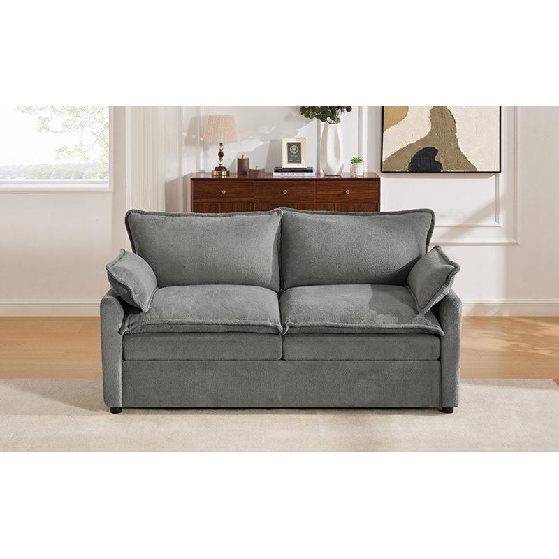 Canapé moderne avec causeuse 67,7 po, Gris