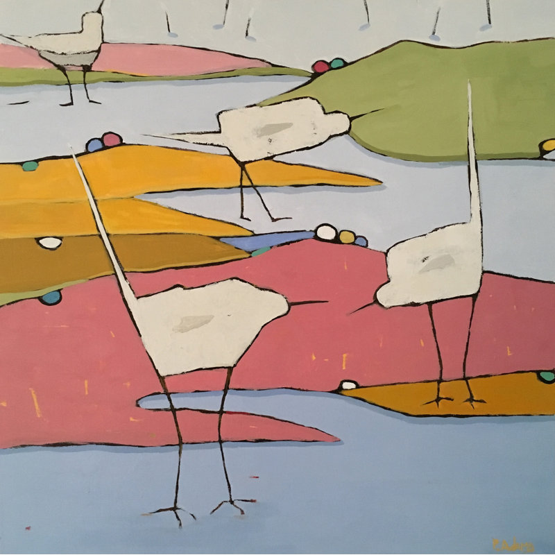 Salmon Marsh Ll Print by Phyllis Adams
