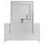 Commode 6 tiroirs très brillante avec miroir