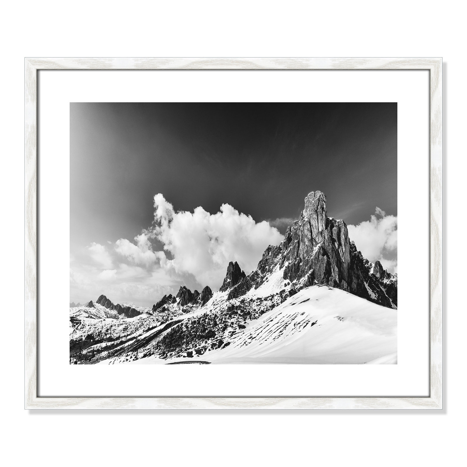 Dragon's Tail by Lars Van De Goor, 21.5" H x 25.5" W x 0.75" D, White Framed