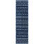 Tapis bleu / blanc en chenille / polyester tissé à la machine Briehn-1319534096