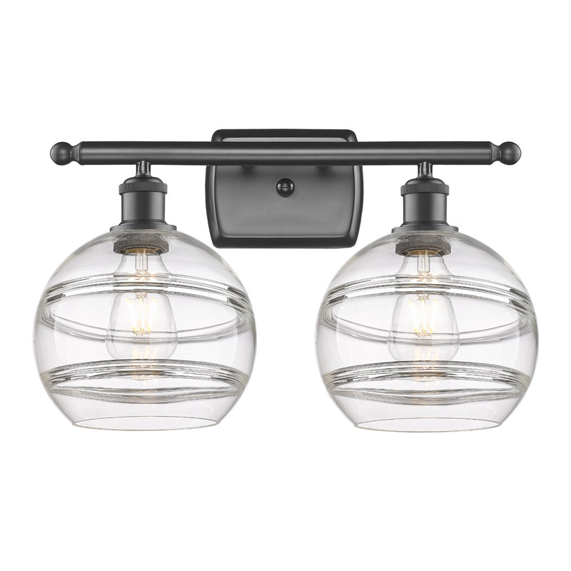 Bienes 2 - Light Dimmable Vanity Light, Clear, Oil Rubbed Bronze