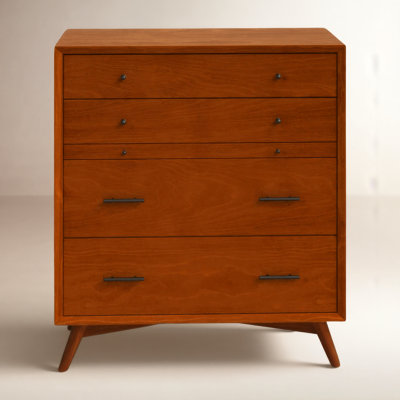 Williams 4 Drawer 38'' W Solid Wood Chest