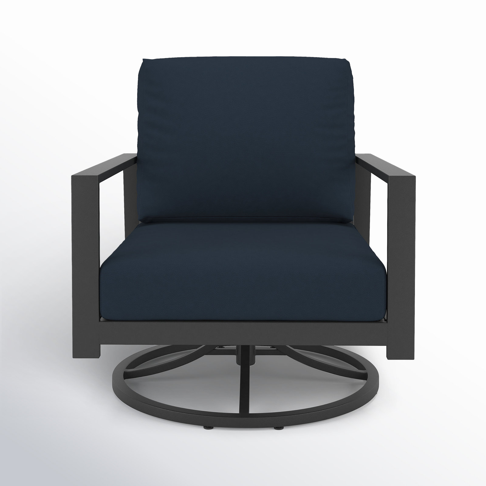 Townsend Sunbrella® Metal Patio Rocking Chair, Sunbrella® Canvas Navy, Bare, No