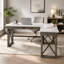 Bureau Talmar avec plateau en marbre gris vieilli et plateau relevable