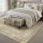 Ladonya Vintage Washable Beige Area Rug with Non-Slip Backing-112454752