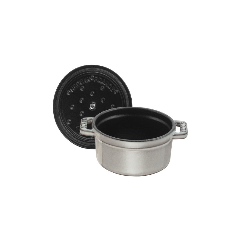 La Cocotte Cast Iron Round Cocotte, 13.25 quarts, Graphite Gray