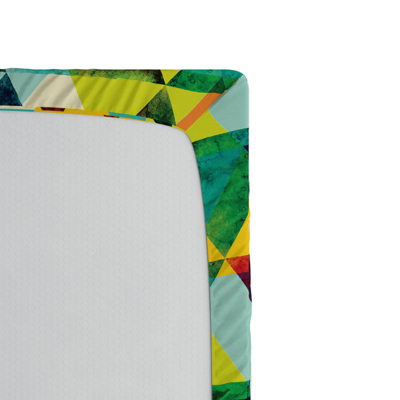 Microfiber Geometric Fitted Sheet, Twin XL Fitted Sheet