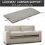 Support de coussin de canapé pour causeuse en mousse haute densité 44 po x 20 po Supports de canapé pour coussins d'affaissement gris clair 1PC