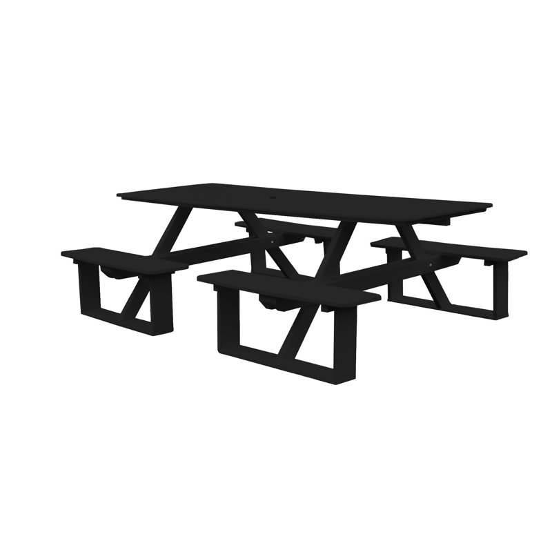 Westbrook 8 - Person Patio Dining Set with Rectangular Table, Black, Yes