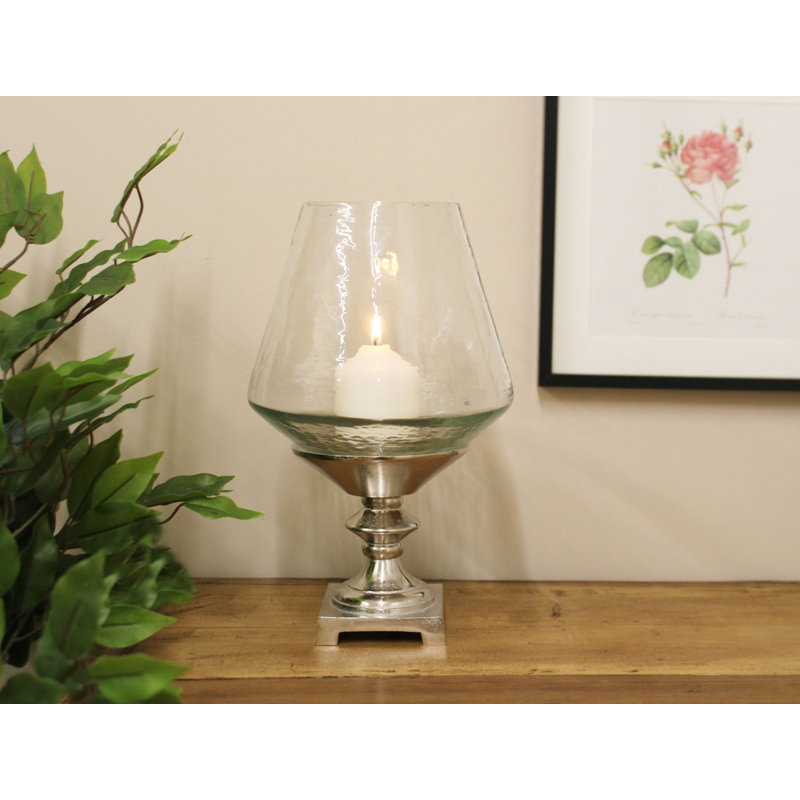 Metal Tabletop Tealight Holder, Silver