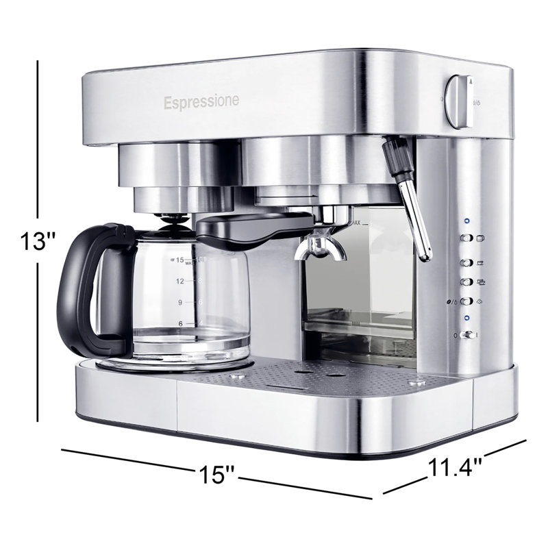 Espressione Stainless Steel Combination Coffee & Espresso Maker