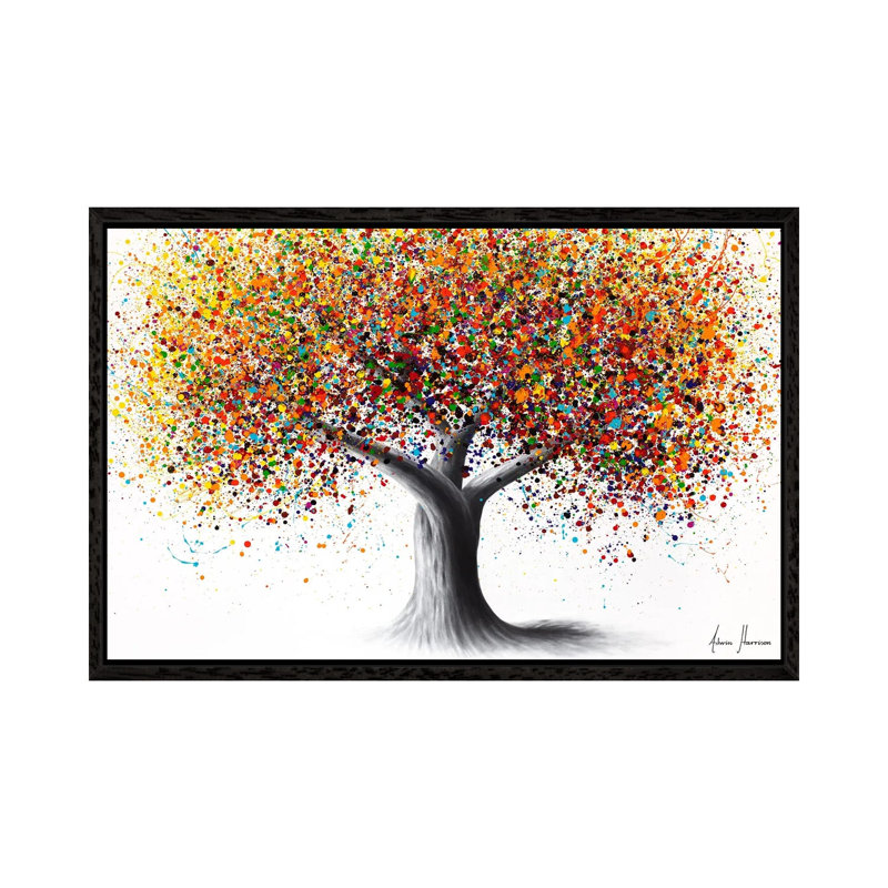 Peace Tree by Ashvin Harrison - Gallery-Wrapped Canvas Giclée on Canvas, Black Floater Frame, 101.6 cm H x 66.04 cm W
