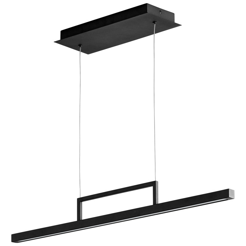 Gasperone 1 - Light LED Pendant, 129.5" H x 33" W x 5.9" D, Black