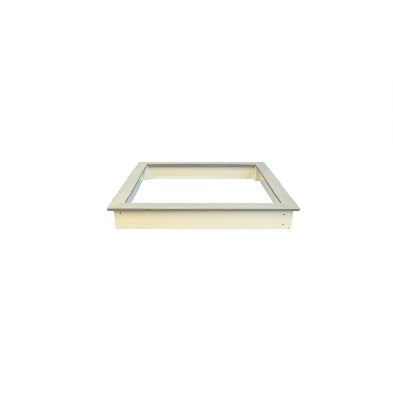 Sunny 127cm x 17cm Solid Wood Square Sandbox with Cover