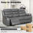 Lacreta Humes Air Leather Recliners Living Room Set 3 Seats Sofa-103563009