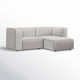 Shonnard 88" Upholstered Modular Sofa and Ottoman