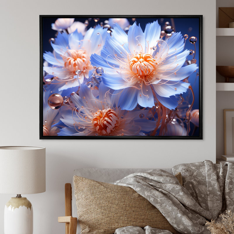 Impression sur toile Dreamy Mauve, H 30 po x l 40 po x P 1,5 po, Cadre flottant noir