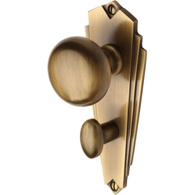 Heritage Brass Heritage Mortice Knob on Bathroom Plate Broadway Design