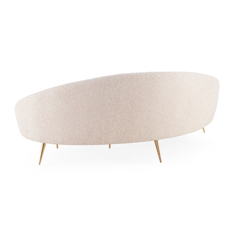 Ether Curved Sofa, Cirrus Blush