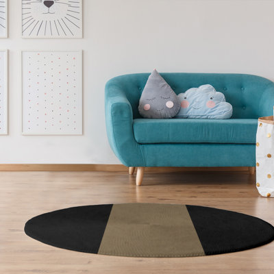 Gold/Black Area Rug