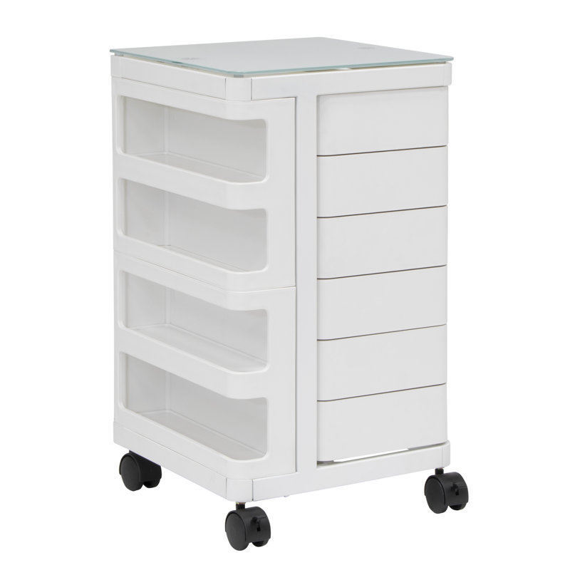 Kubx 25'' H Utility Cart with Wheels, White