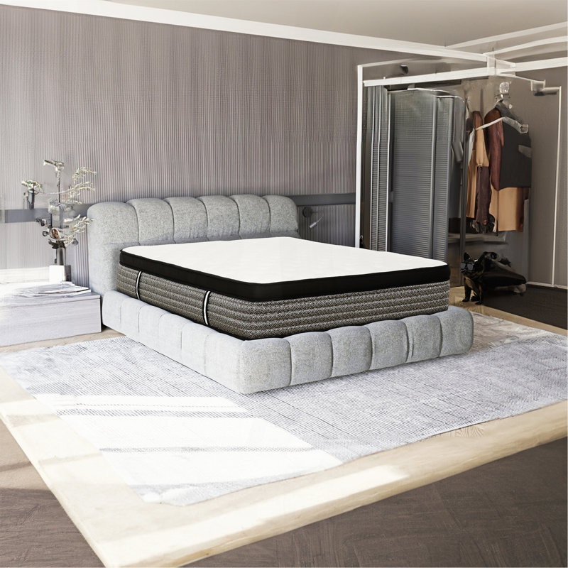 Plush Hybrid Mattress, Euro Top Gel-Memory Foam & Pocket Spring Mattress, Cooling Technology, Low Motion Tranfer, 16", Full