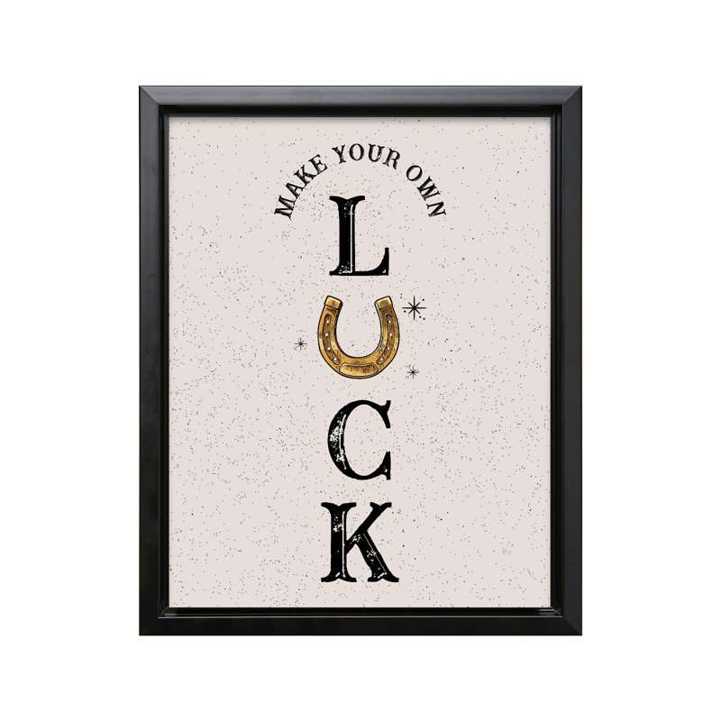 Faites votre propre chance, Black Framed, Canvas, 12"H x 16"W