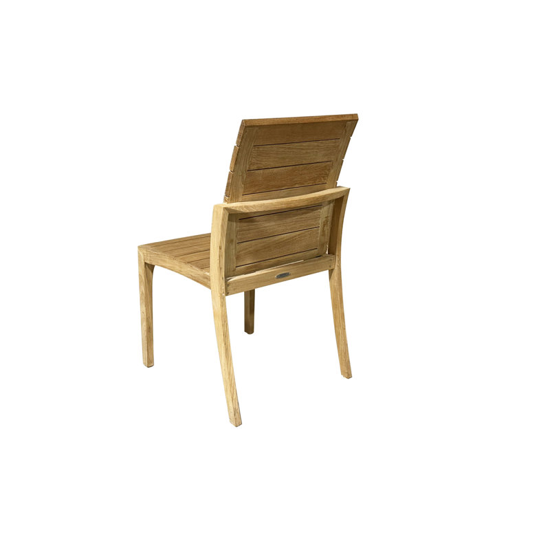 Chaise d'appoint de patio en teck