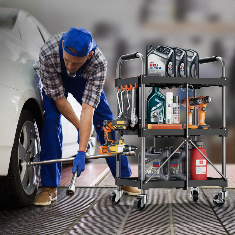 96.6cm H x 60cm W Utility Cart with Wheels