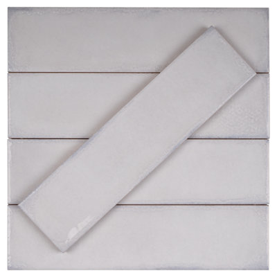 Supreme Tile Iris Aguamarina 2.9 in. X 11.8 in. Polished Ceramic Subway Wall Tile