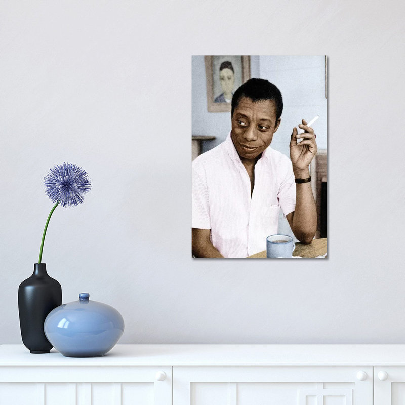 James Baldwin (1924-1987) par Granger-impression, H 18 po x l 12 po x 1,5 po, Toile tendue, Pas de tapis