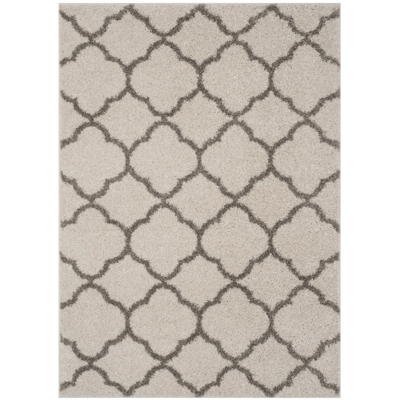 Helsel Shag Performance Geometric Rug, Rectangle 4' x 6'