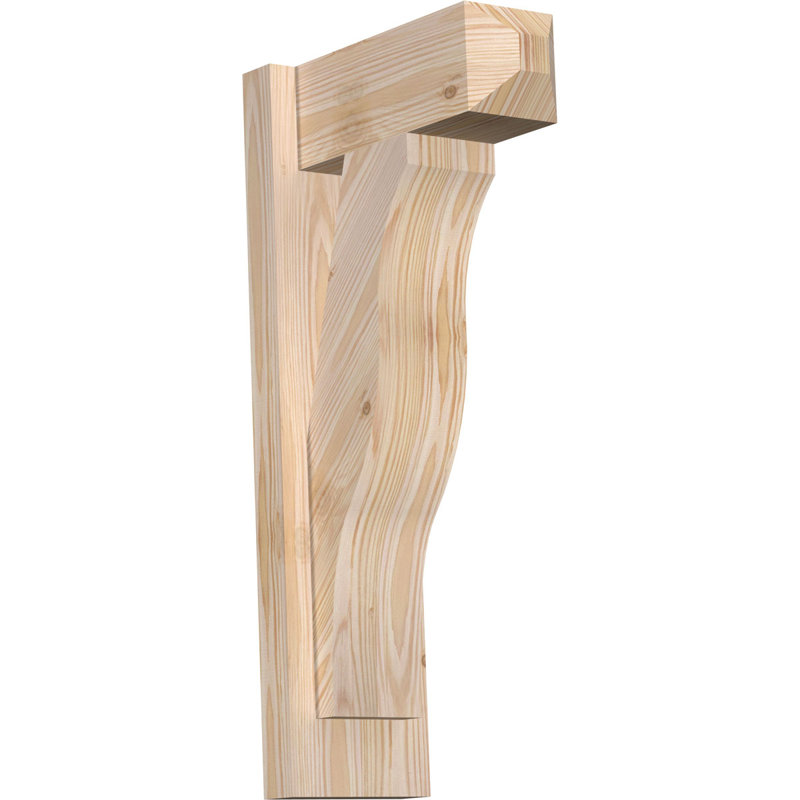 Persienne en bois rustique Funston Craftsman, Sapin Douglas de 5 1/2 po (lisse), P 16 po x H 28 po