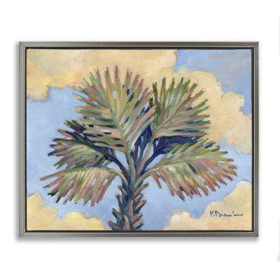  Summer Californian Palm Floater Canvas Wall Art by Paul Brent