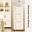 Armoire pliante polyvalente avec porte magnétique et roulettes, offrant beaucoup de rangement et une mobilité facile