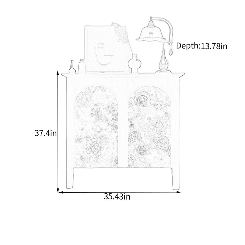 Armoire de rangement décorative en pin naturel